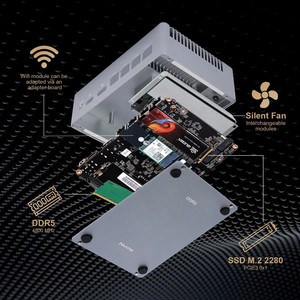 Topton 4 NICs, Firewall de Metal Sólido para <span class=keywords><strong>PC</strong></span>, I3-N305 N150, 2*10G, 2*2.5G RJ45 LANs, DDR5, 2*NVMe, NAS, Mini <span class=keywords><strong>PC</strong></span>, Proxmox, ESXi, <span class=keywords><strong>Servidor</strong></span> Doméstico - Product Image 5