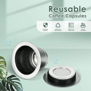 Capsules de café rechargeables en acier inoxydable, capsules réutilisables compatibles avec les dosettes de café, écologiques - Product Image 3