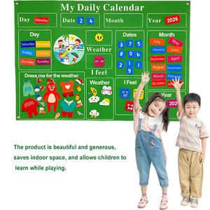 प्रीस्कूल क्लासरूम में बच्चों के लिए क्लासरूम कैलेंडर फेल्ट स्टोरी बोर्ड अवश्य होना चाहिए - Product Image 3