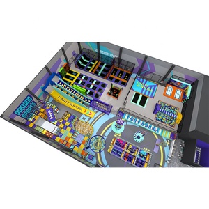 Qiaoqiao 1480SQM <span class=keywords><strong>Parque</strong></span> de Trampolines Interior Personalizado con Circuito Ninja, Sky Stepper, para Niños - Product Image 5