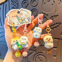 Porte-clés magnétique mignon en résine pour couple, pendentif de sac à dos, breloque de sac, accessoires créatifs, cadeau pour les couples