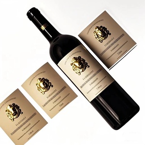 Tem nhãn chai rượu giấy cao cấp tùy chỉnh, chống thấm nước, in logo riêng, ép kim vàng, tem nhãn logo <span class=keywords><strong>ODM</strong></span> dạng cuộn - Product Image 1