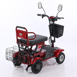 Mini scooter électrique 4 roues, batterie 48V12Ah, autonomie 40 km, scooter senior en alliage d'aluminium avec panier et rétroviseurs - Product Image 4