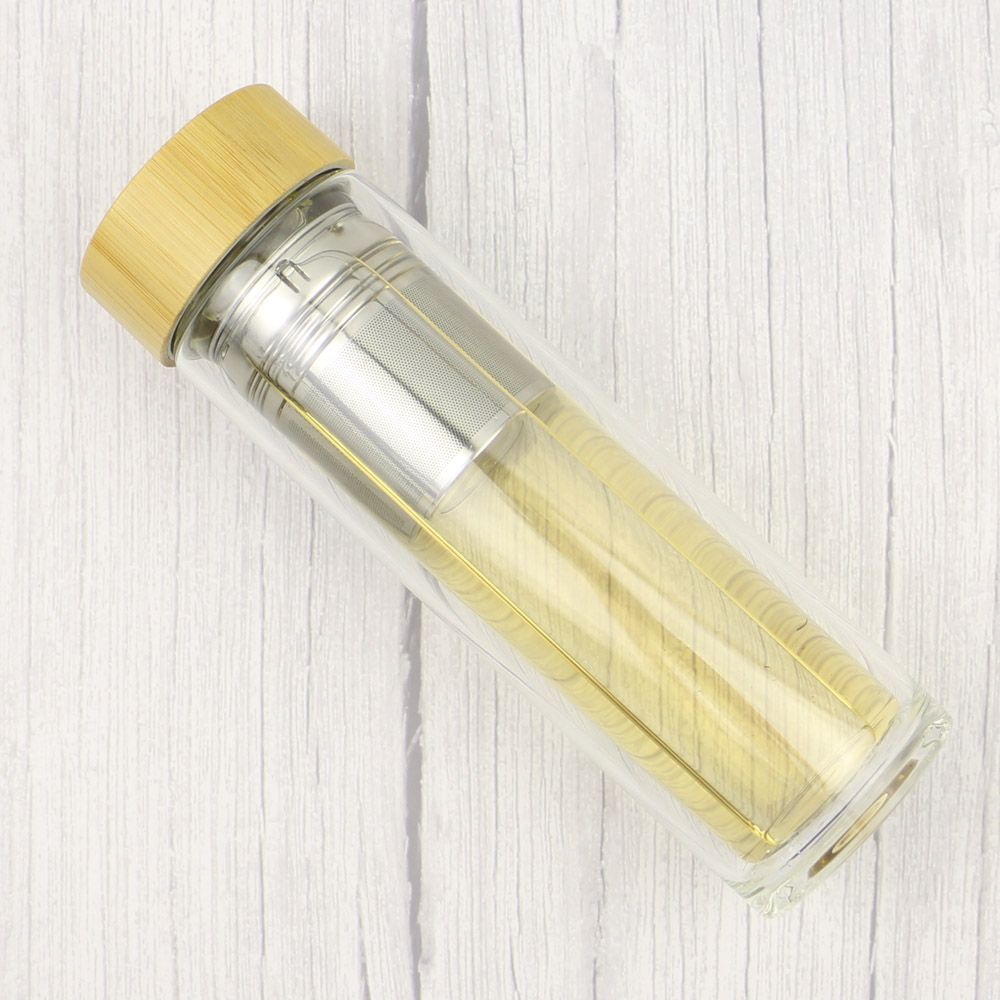 Бутылка для воды из боросиликатного стекла с двойными стенками, не содержит Бисфенол А