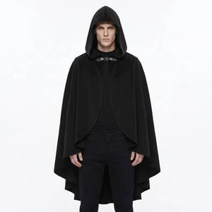 2026 New Style Medieval <b>Gothic</b> Men's Adult Halloween Wizard Cloak Casual Polyester Costume - Product Image 4