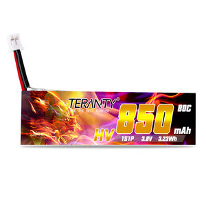 TERANTY 1S <span class=keywords><strong>3</strong></span>.8V 80C/160C 850毫安时脂肪电池小型无刷模型无人机Tinyhawk FPV高速锂电池HV - Product Image 2