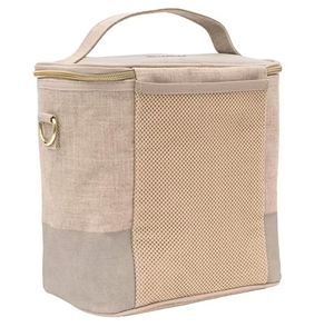 Bolsa Térmica Ecológica Personalizada para Almuerzo, Bolsa de Hombro de Lino y Cemento para Alimentos, Botellas Aisladas Personalizadas, Bolsa Refrigerante Impermeable - Product Image 2