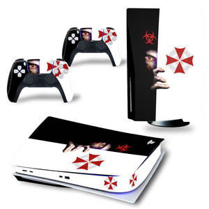 Protector de Vinilo para Consola <span class=keywords><strong>PS5</strong></span>, Calcomanía para Playstation 5 y 2 Fundas para Controles - Product Image 4