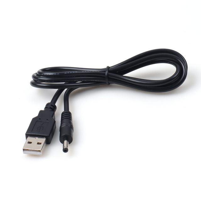 USB 2.0 Male to DC3.5x1.35mm Male PVC Power Cable for Computer Camera LED WiFi Router Charging
