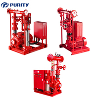Pompa jockey dan pompa api, 500gpm 50hp 6 inci sistem pompa jockey pemadam kebakaran mesin listrik