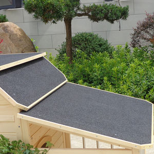 בית כלוב כלבים עץ לחיות מחמד תבנית מוצקה עם מרפסת בית כלב אלגנטי ומסוגנן - Product Image 6