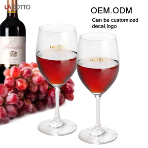 Vasos de cristal grabados a mano con Logo personalizado, vaso de copa de vino de vástago largo rojo de alta calidad - Product Image 5
