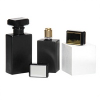 Flacon de parfum carré en verre givré de 50 ml avec logo personnalisé, flacon vide pour vaporisateur de parfum, emballage cosmétique