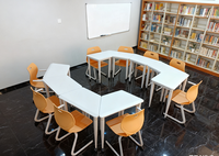 Table et chaise modulaires en acier ergonomiques modernes pour écoles, hôpitaux, bureaux, salles de formation et de conférence, modèle PM-K201