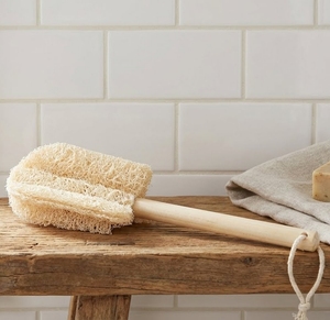 Esponja Natural de Lufa Resistente a los Arañazos, MOQ Bajo, Cepillo de Limpieza para Biberones y Vasos de Bebé de 4 Cuchillas, Suave y Seguro - Product Image 2