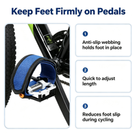 Sangles de pied pour vélo à pignon fixe KRT KRT-HL2072, pédales en PVC ultra-légères, bandes de fixation pour muselière de chien, sangles de jambe, bande auto-agrippante double