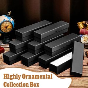 Nouvelle arrivée, boîte d'emballage cadeau en carton noir de haute qualité avec base et couvercle pour l'emballage de stylos de bonne qualité, rangement de colliers - Product Image 5