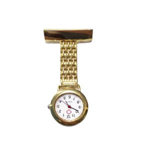 합금 케이스 소재 및 합금 소재 유형 라운드 간호사 시계 패션 석영 운동 골드 저렴한 간호사 시계 - Product Image 5
