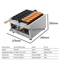 Machine à gaufres en forme d'oeuf en acier inoxydable Gaufrier rond Gaufrier commercial avec minuterie