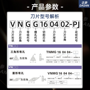 Cnc Turning Insert Vnmg16 Rhombus Shape For External Turning <b>Tool</b> Stainless Steel Precision <b>Lathe</b> Cutting <b>Tool</b> - Product Image 4