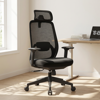 Chaise de bureau ergonomique pivotante moderne et robuste en maille, réglable, pour le bureau à domicile, directement de l'usine