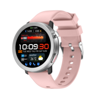 Montre connectée ronde pour femmes et hommes, étanche, haute brillance, avec assistant vocal IA, suivi d'activité et fonctionnalité ECG