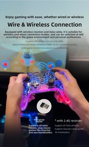 Manette <span class=keywords><strong>de</strong></span> jeu sans fil <span class=keywords><strong>pas</strong></span> chère, manette <span class=keywords><strong>de</strong></span> jeu <span class=keywords><strong>de</strong></span> haute qualité, 2.4G Bluetooth 5.0, fonction d'éclairage RGB, fabrication sur mesure - Product Image 5