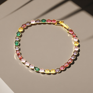 Nueva pulsera de cristal romana de estilo europeo y americano para mujer, elegante pulsera con incrustaciones de <span class=keywords><strong>diamantes</strong></span>, joyería de estilo étnico. - Product Image 4
