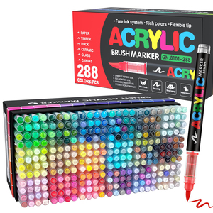 ชุดปากกาอะคริลิคแบบน้ำ 240 สี หัวพลาสติกนุ่ม สำหรับวาดภาพ ทนทานและใช้งานได้หลากหลาย เหมาะสำหรับนักเรียนศิลปะ - Product Image 1