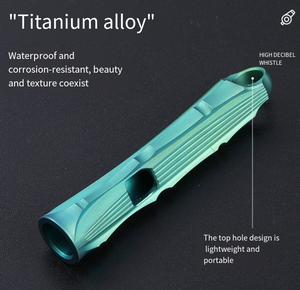 Peluit <span class=keywords><strong>Titanium</strong></span> Penenang untuk Berkemah dengan Tali Gantungan Peluit <span class=keywords><strong>Titanium</strong></span> Darurat Portabel <span class=keywords><strong>Mini</strong></span> Kecil Frekuensi Tinggi - Product Image 2