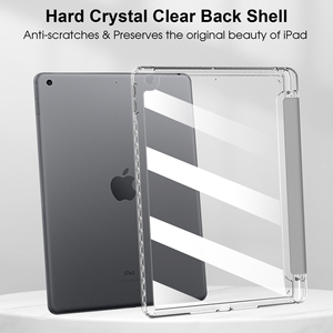 Étuis pour tablette acrylique PU cuir Smart Clear PC Shell étuis en cuir couverture de tablette pour iPad <span class=keywords><strong>Air</strong></span> 3/ <span class=keywords><strong>Pro</strong></span> 10.5 pouces avec porte-crayon - Product Image 6