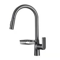 Robinet de cuisine en céramique à un trou et double sortie, eau froide et chaude, avec douchette extractible, vente en gros transfrontalière