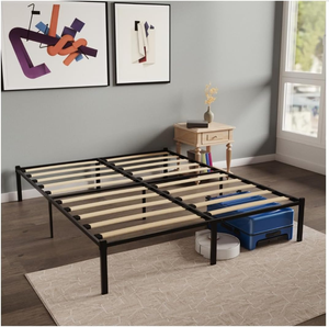 <span class=keywords><strong>Sommier</strong></span> de lit en métal avec <span class=keywords><strong>lattes</strong></span> en bois, support robuste, taille et style personnalisables, vente en gros OEM pour hôtels et détaillants. - Product Image 1