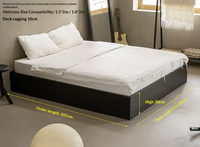 Cadre de lit en bois massif Wabi Sabi, lit plateforme moderne et luxueux à profil bas pour projet de designer