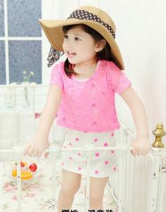 Ropa Infantil al por Mayor, Último Diseño de Verano, Vestido Informal de Manga Corta con Estampado de Estrellas para Niñas, de China - Product Image 3