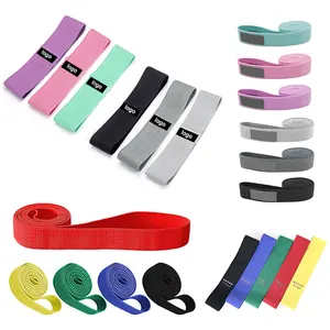 Oefening Stof Slip Booty Glute Hip Band Set Custom Logo Workout Gym Elastische Lus Lange Resistance Band Voor Yoga Fitness