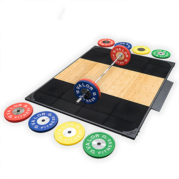 Weightlifting Platform Heavy Duty Rubber Wood Design