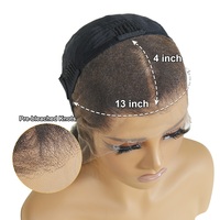 Perruque Lace Front Cheveux Humains Vierges Bouclés Densité 250, Dentelle HD, Prête à Porter Sans Colle, Pré-Pluckée, Nœuds Blanchis