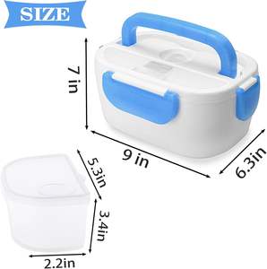 Chauffe-repas portable 110V/12V / Boîte à lunch avec récipient en plastique amovible, boîte à lunch électrique chauffante pour voiture et maison - Product Image 2