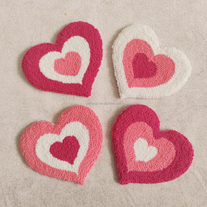 Idée cadeau Saint Valentin Cadeaux de mariage pour les invités Poinçon fait main Aiguille Coeur Arc Mug Tapis Dessous de verre pour la décoration de la maison et de la cuisine - Product Image 3