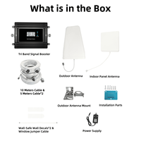 Amplificateur de signal tri-bande amélioré 2026 900 1800 2100 MHz B8 B3 B1 Gain 75 dB 1200 m² Application Tuya Europe Asie Afrique 2G 4G 5G