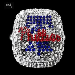 Anillo Conmemorativo del Campeonato del Equipo de Filadelfia <span class=keywords><strong>2022</strong></span>, Anillo de Aleación del Campeonato de la Liga Mayor de Béisbol, Anillo Moderno Chapado en Plata 925 - Product Image 3