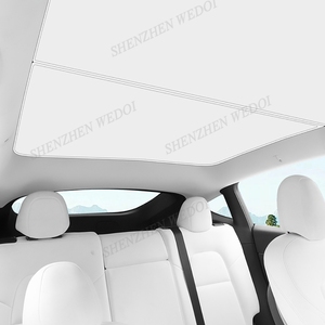 Rivestimenti in cristallo di ghiaccio parasole per auto visiera in rete tende laterali finestra per tesla modello 3 highland 2024 tetto parasole - Product Image 2