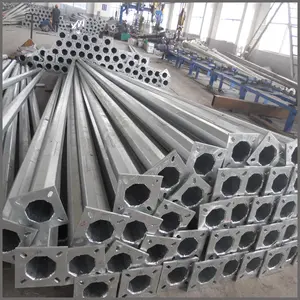 6m 9m 10m 12m 20ft 25ft 30ft 35ftGalvanized sekizgen sokak aydınlatma direkleri