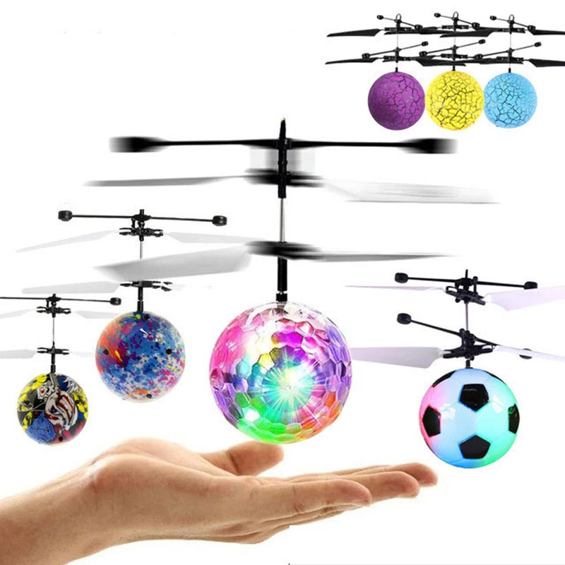 Renkli Mini Drone Shinning LED RC drone uçan top helikopter işık kristal top indüksiyon Dron Quadcopter uçak çocuk oyuncakları