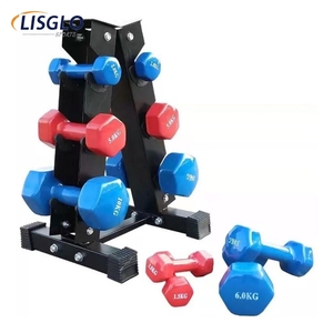 Wholesale <strong>Small</strong> <strong>Weight</strong> 0.5KG 1-10KG Color Vinyl Hexagonal Dumbbells Vinyl Coated Dumbbell Customized Logo Dumbbell Set - Product Image 1