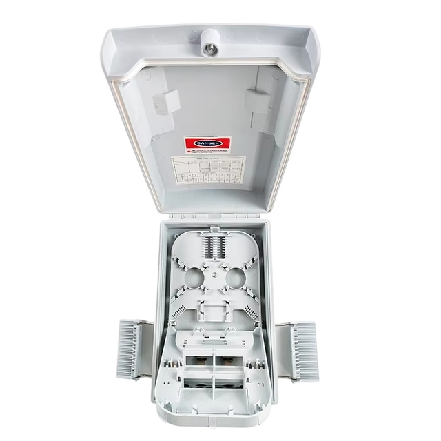 Outdoor Fiber Distribution Box 16 Port ABS Fiber Optic Terminal Box Wall Mount Optical Cable Splitter Box FTTH Fiber Cabinet