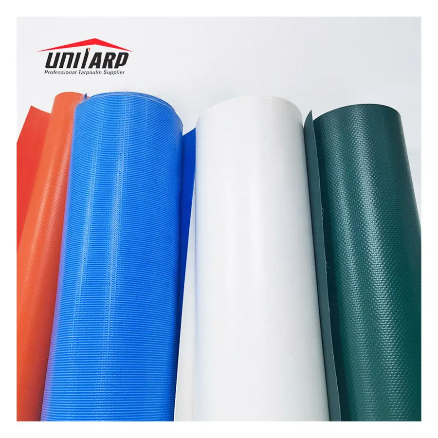 공장 가격 550GSM PVC 방수포 안티 UV 비닐 폴리에스터 PVC 타포린 코팅 직물 텐트 천막 용
