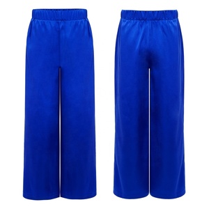Pantalones de satén de pierna ancha para niños de 6 a 16 años, ideales para danza de adoración, litúrgica, lírica, coro, presentaciones y práctica de danza latina. - Product Image 5