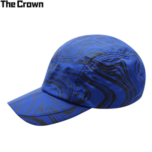 Custom Logo Reflective Unstructured Flat Brim <b>Cap</b> Wholesale Bulk Swirl Print Velcro Closure <b>Hat</b> Manufacturer - Product Image 1